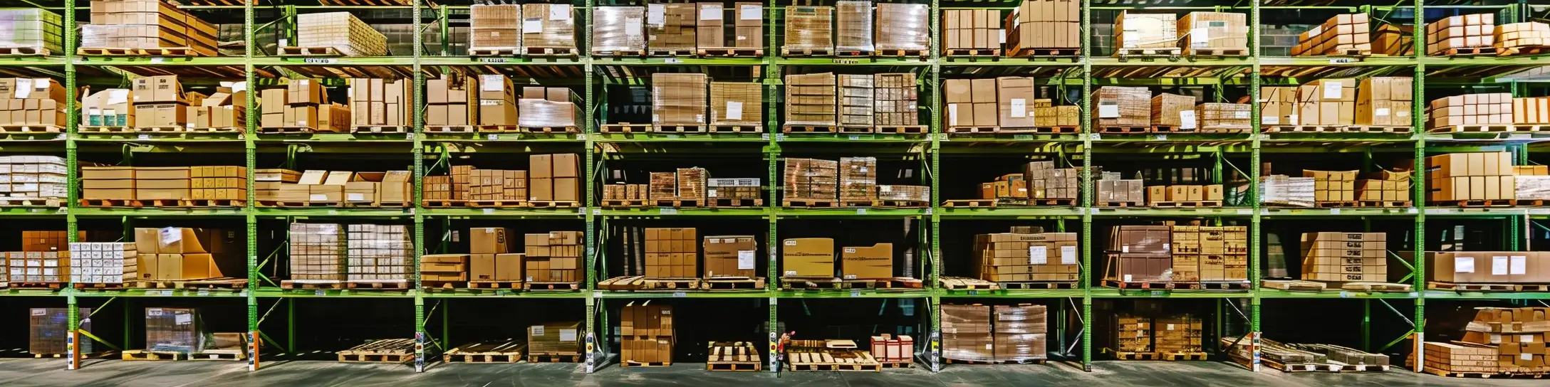 A large warehouse filled with lots of boxes