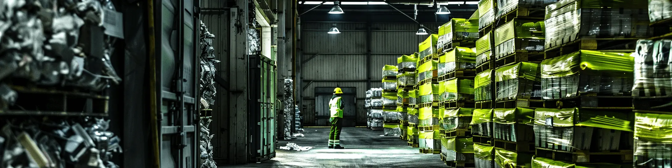 A warehouse filled with lots of yellow boxes