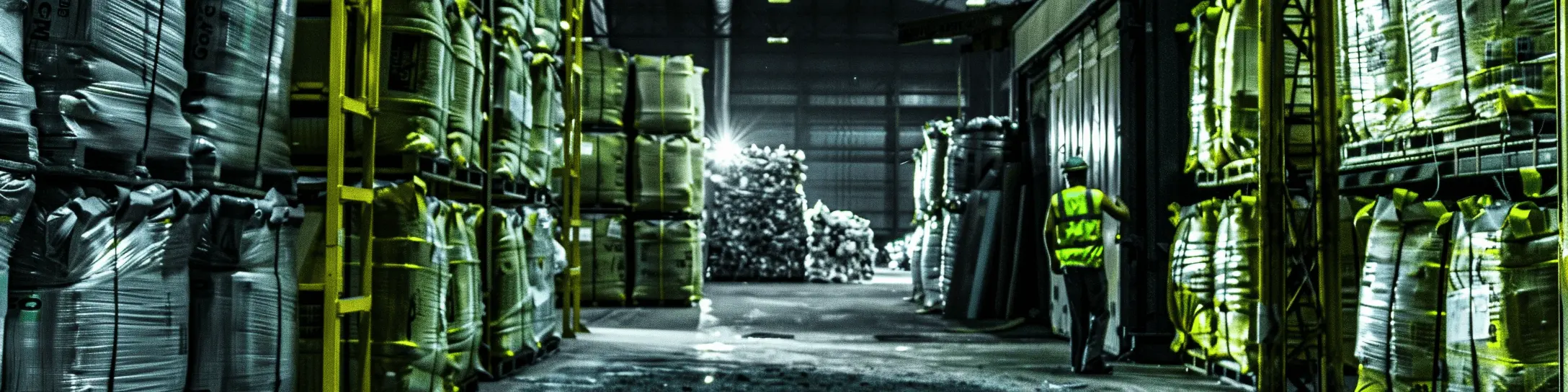 A man standing in a room filled with lots of boxes