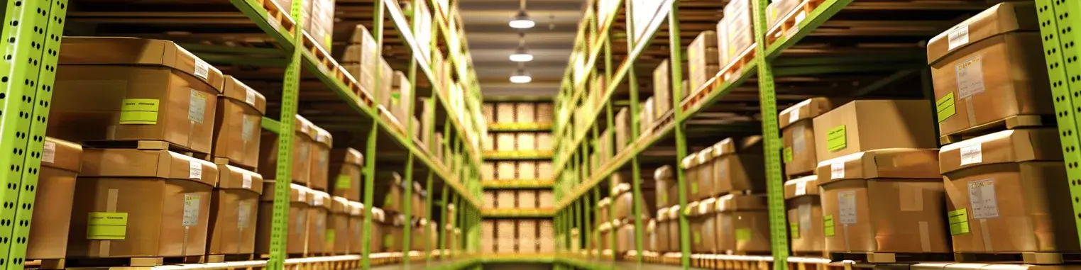 A large warehouse filled with lots of boxes