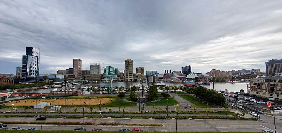 Inner Harbor from Federal Hill Park in Baltimore.