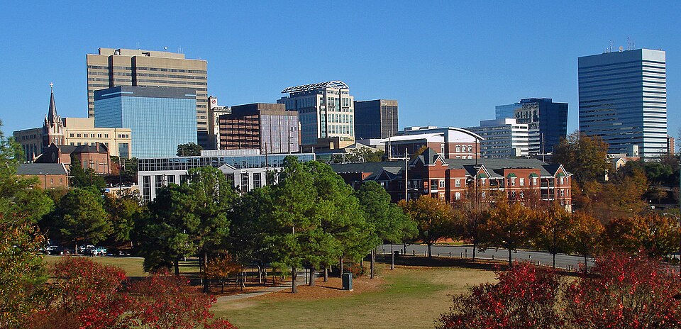 Downtown Columbia skyline from Arsenal Hill.