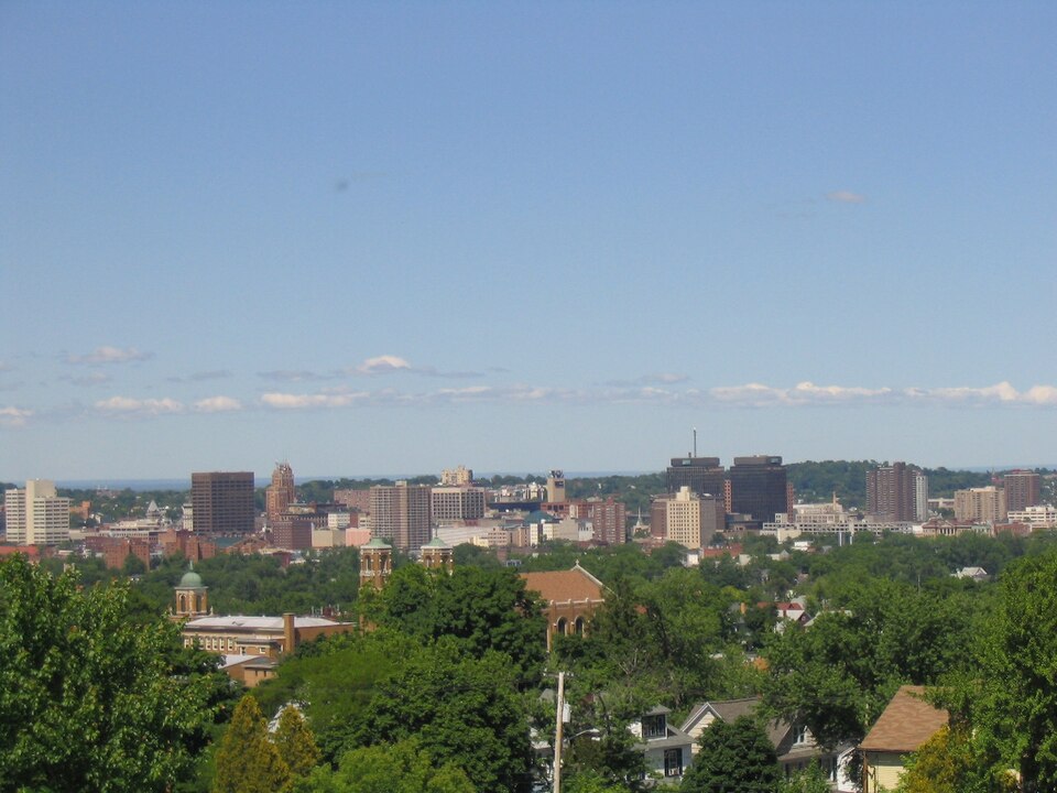Downtown Syracuse skyline.