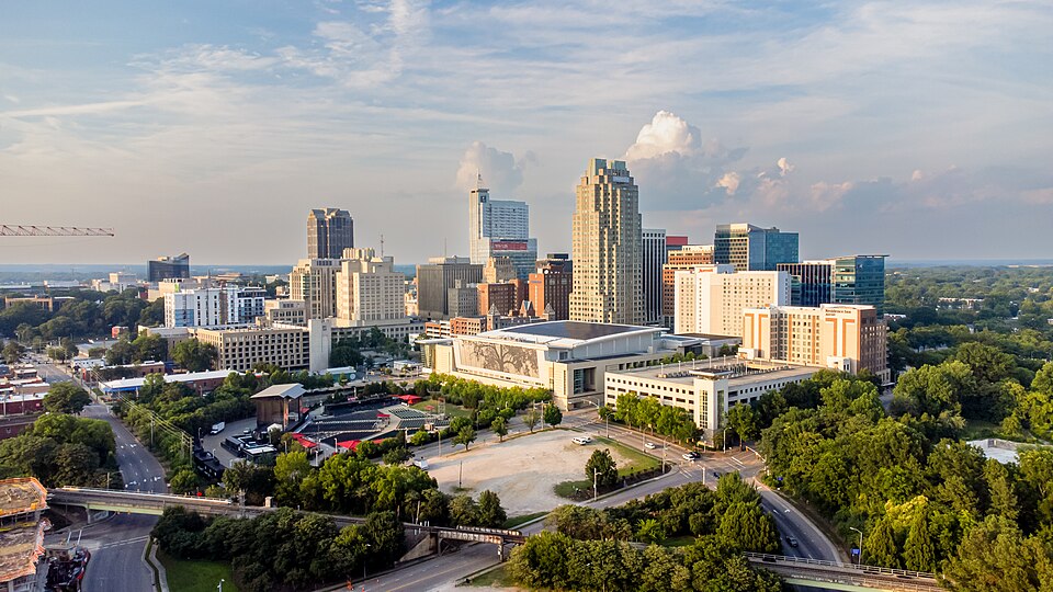 Raleigh skyline from Dorothea Dix Park.