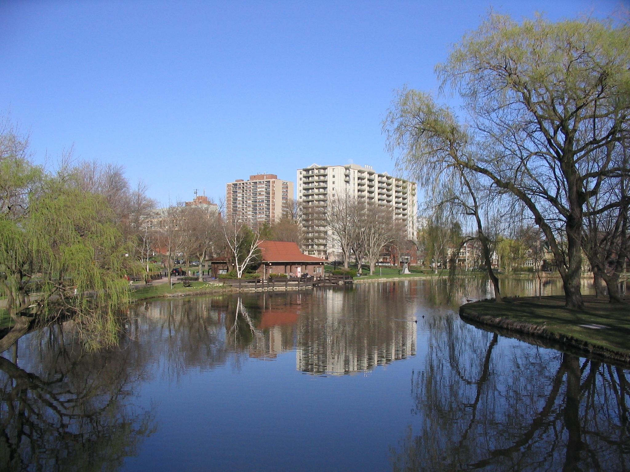 Victoria Park lake in Kitchener.