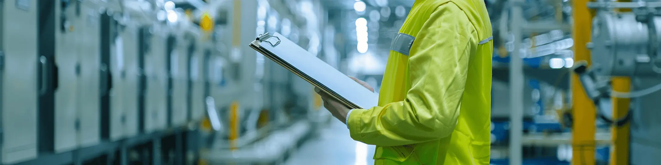 A man in a yellow shirt is holding a tablet