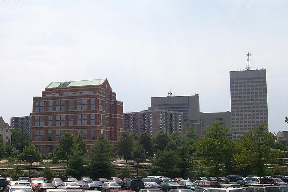 Downtown Rockville skyline in 2001.