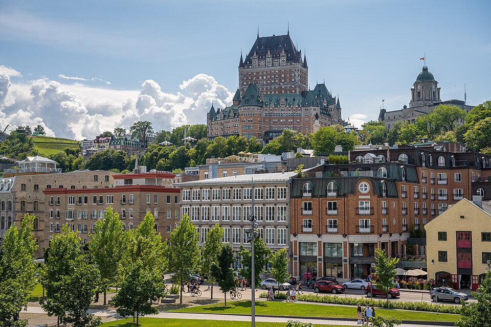 Château Frontenac and Old Québec rooftops in Québec City.